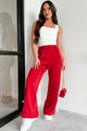 Powerplay Bow Detail Track Pants (Red/White) - NanaMacs