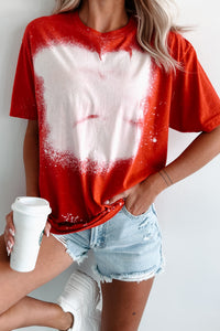 Bleached T-Shirt (Red) - NanaMacs