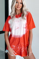 Bleached T-Shirt (Red) - NanaMacs