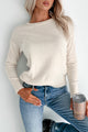 Plain Optimism Cashmere Blend Sweater (Cream) - NanaMacs