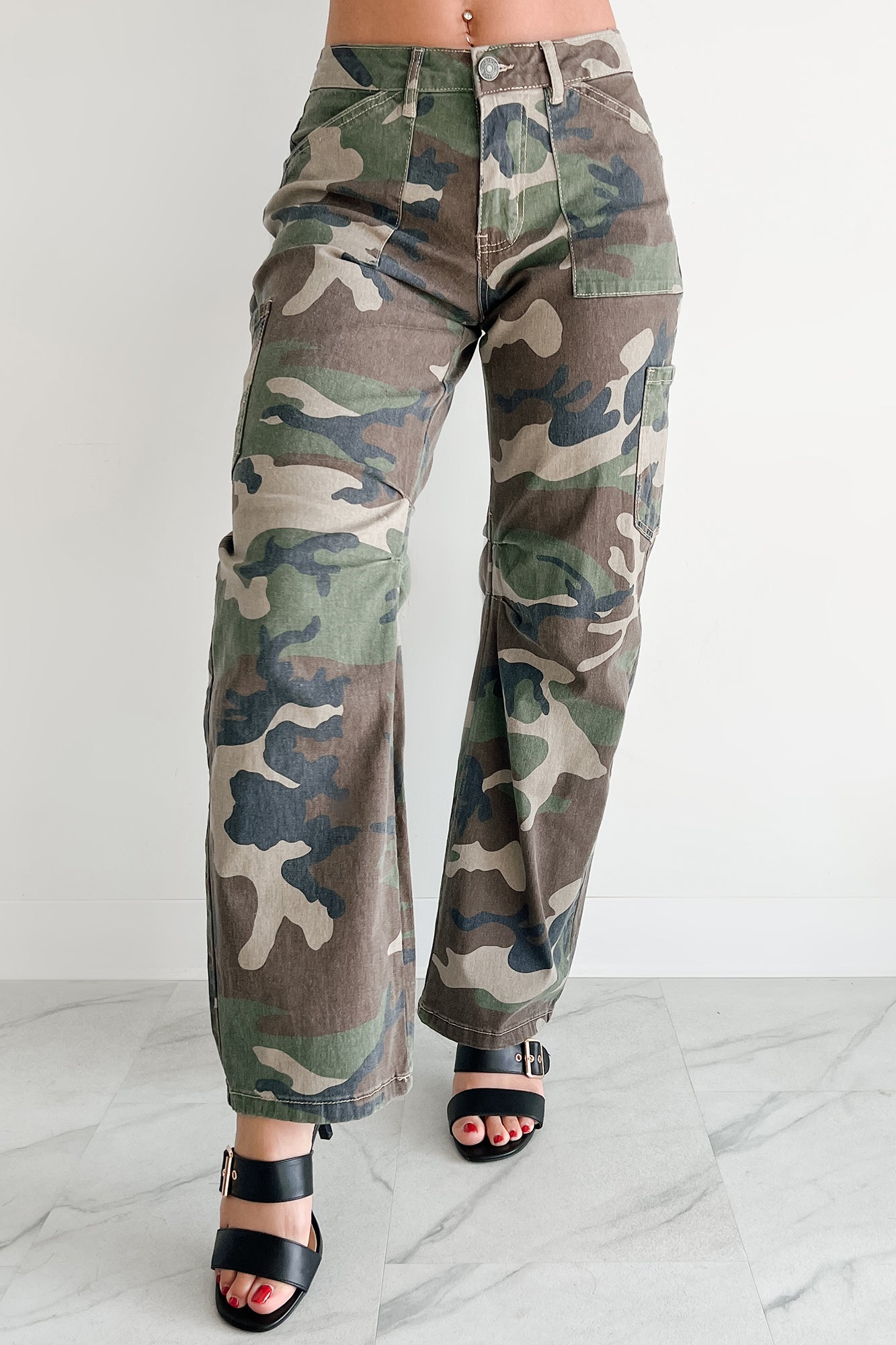 Rule The World Cargo Barrel Jeans (Camo) - NanaMacs