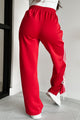 Powerplay Bow Detail Track Pants (Red/White) - NanaMacs