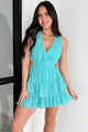 I've Got A Thing For You Halter Tiered Mini Dress (Mint)