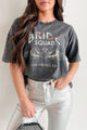 "Bride Squad" Distressed Graphic Tee (Charcoal) - NanaMacs