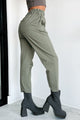 Just The Facts Paper Bag Pants (Olive) - NanaMacs