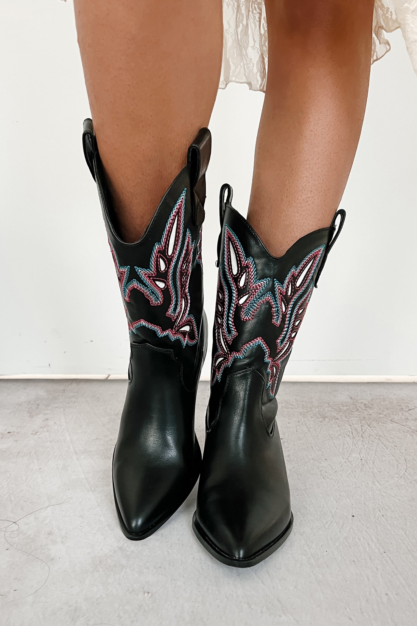 Cowgirl Glory Western Cowboy Boots (Black) - NanaMacs