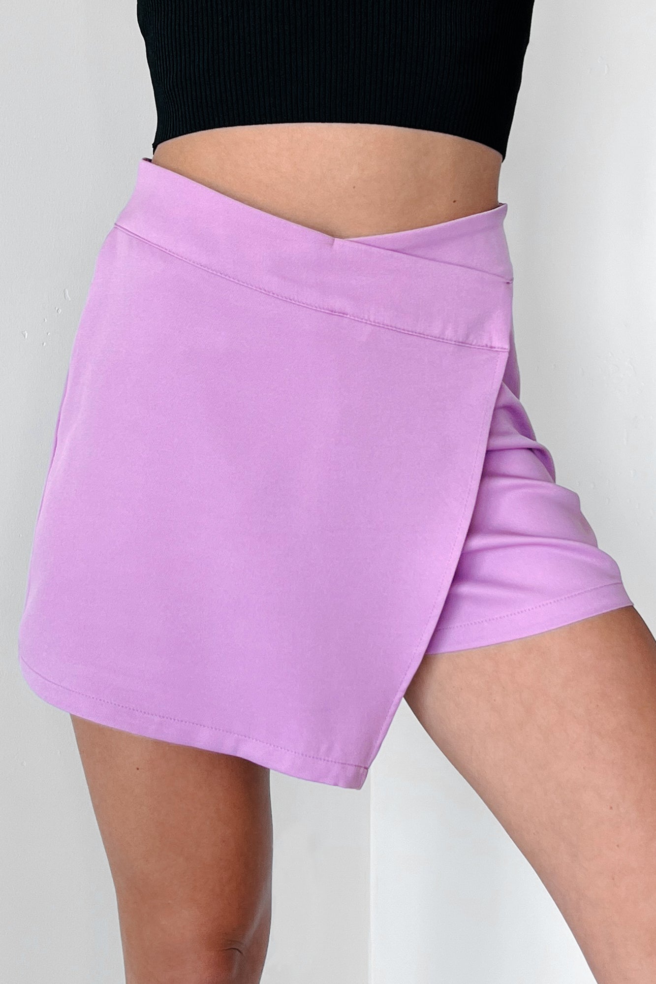 Speaking My Truth Wrap-Front Skort (Lavender) - NanaMacs