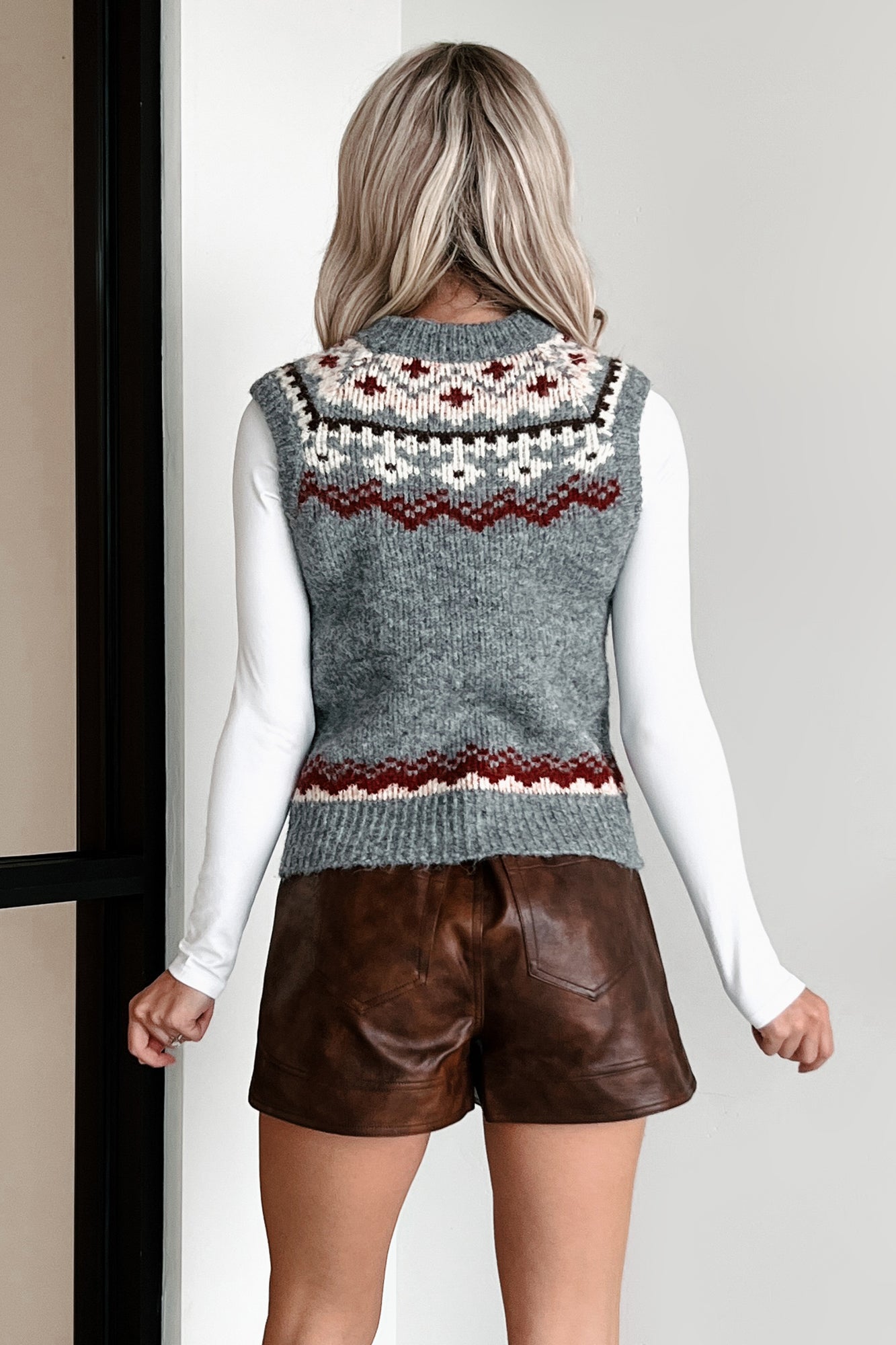 Winter Solstice Sweater Vest (Grey Combo)