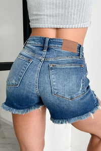 Rex Mid Rise Distressed Judy Blue Shorts (Medium) - NanaMacs