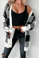 Classically Trained Plaid Sweater Cardigan (Ivory) - NanaMacs