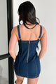 Reinvent Your Weekend Denim Mini Dress (Dark) - NanaMacs