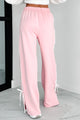 Powerplay Bow Detail Track Pants (Pink/White) - NanaMacs