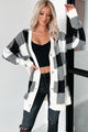 Classically Trained Plaid Sweater Cardigan (Ivory) - NanaMacs