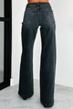 Spencer High Rise Wide Leg Vervet Trouser Jeans (Black) - NanaMacs