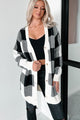 Classically Trained Plaid Sweater Cardigan (Ivory) - NanaMacs