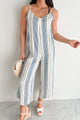 Worn With The Wind Sleeveless Striped Jumpsuit (Ivory/ Blue) - NanaMacs