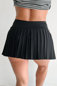 Play Like A Pro High Rise Pleated Tennis Skirt (Black) - NanaMacs