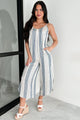 Worn With The Wind Sleeveless Striped Jumpsuit (Ivory/ Blue) - NanaMacs