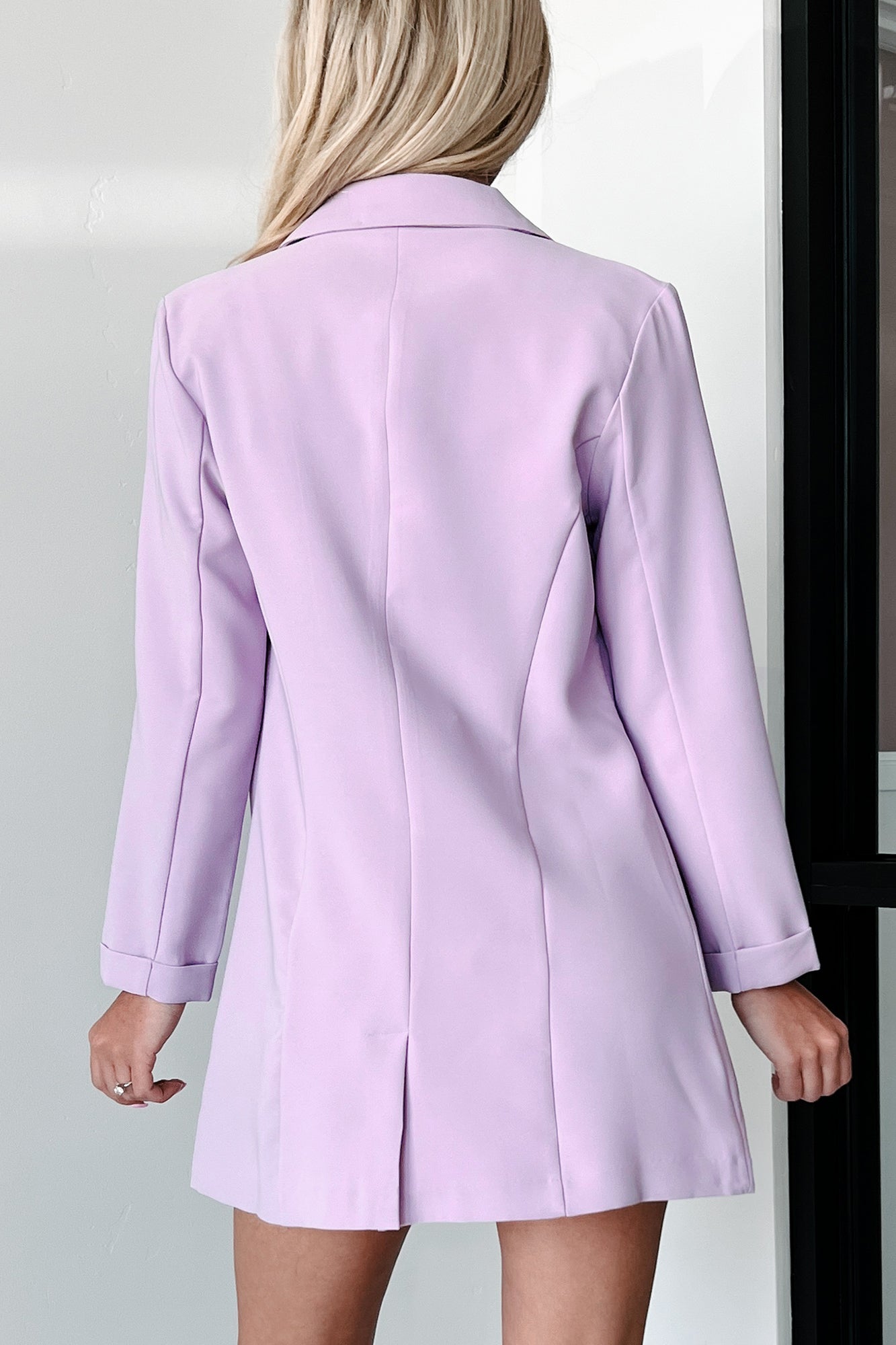 Executive Behavior Long Blazer (Baby Lavender) - NanaMacs