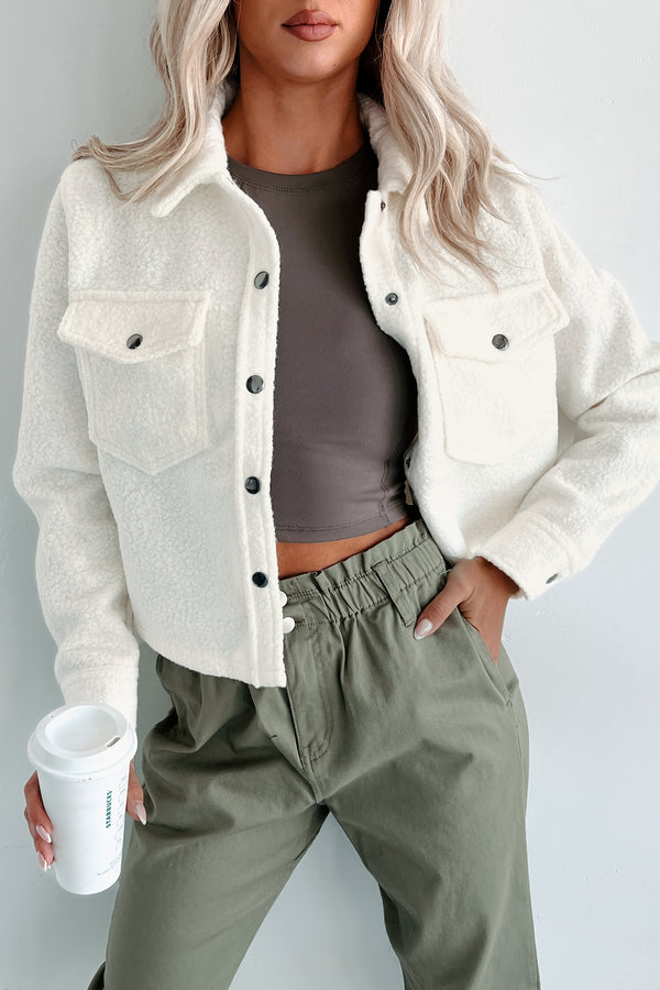 I've Got Big Plans Snap-Button Jacket (Ivory) - NanaMacs