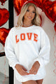 My Only Love Corded Graphic Crewneck (White) - Print On Demand - NanaMacs
