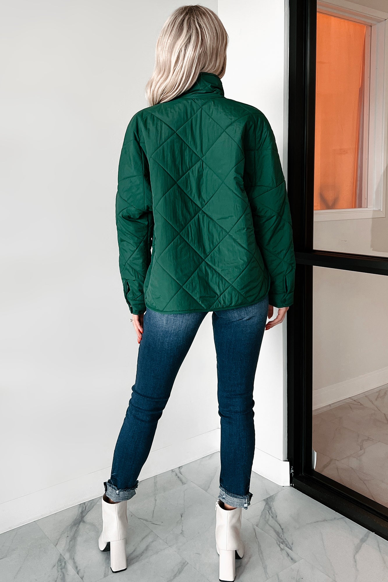 Autumn Memories Quilted Jacket (Varsity Green) - NanaMacs