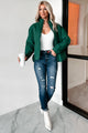 Autumn Memories Quilted Jacket (Varsity Green) - NanaMacs