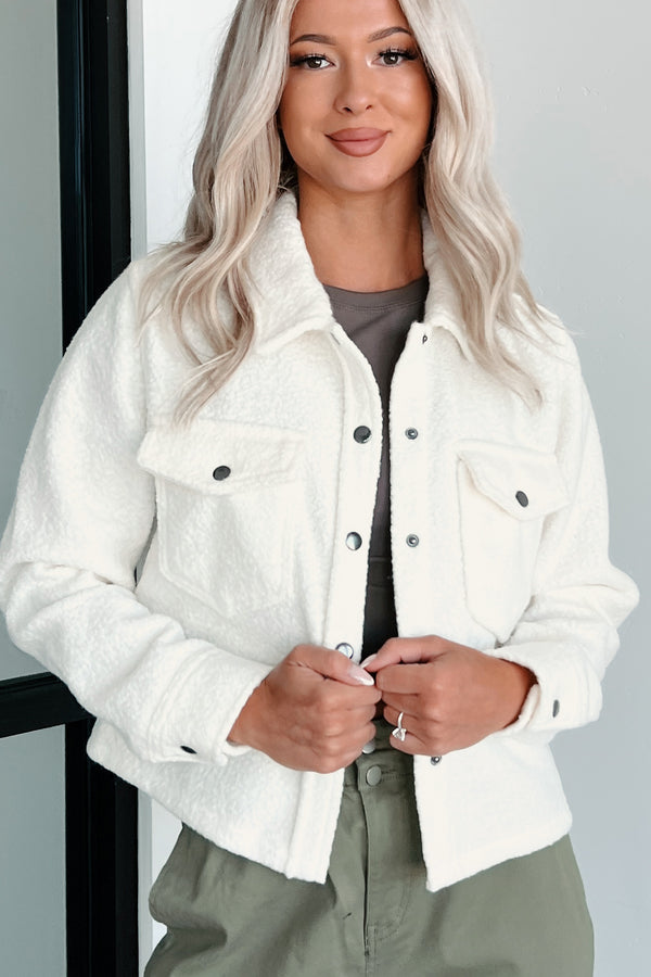 I've Got Big Plans Snap-Button Jacket (Ivory) - NanaMacs