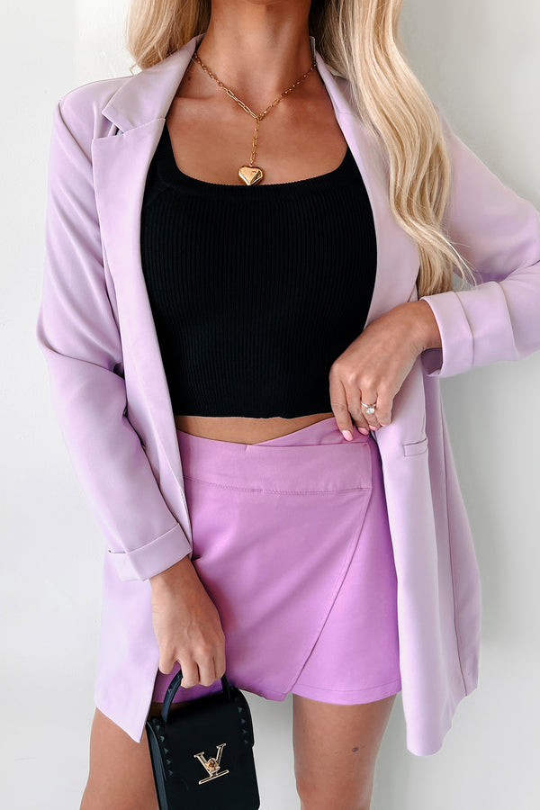 Executive Behavior Long Blazer (Baby Lavender) - NanaMacs