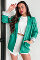 True Potential Cuffed Sleeve Blazer (Green) - NanaMacs