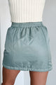 Santa Fe Sweetie Quilted Nylon Mini Skirt (Sage) - NanaMacs