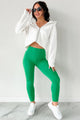 Finding Your Zone High Rise Basic Leggings (Kelly Green) - NanaMacs