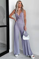 Sonoma Sway Twist-Front Jumpsuit (Dusty Plum) - NanaMacs