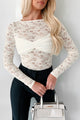 Dramatic Entrance Lace Bodysuit (Ivory) - NanaMacs