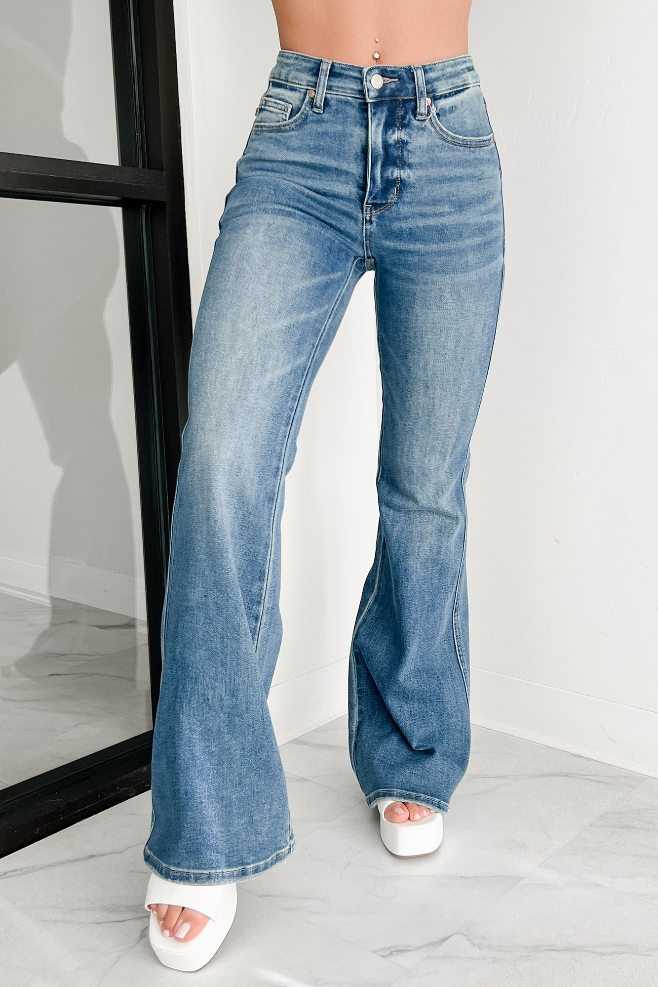 Mandisa Vintage High Rise Flare Judy Blue Jeans (Medium) - NanaMacs