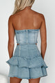 Brooklyn Baddie Denim Tube Top (Light Blue) - NanaMacs