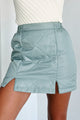 Santa Fe Sweetie Quilted Nylon Mini Skirt (Sage) - NanaMacs