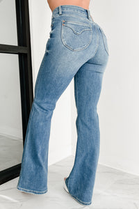 Mandisa Vintage High Rise Flare Judy Blue Jeans (Medium) - NanaMacs