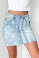 Proudly American Judy Blue American Flag Mini Skirt (Medium Wash) - NanaMacs