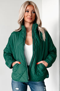 Autumn Memories Quilted Jacket (Varsity Green) - NanaMacs