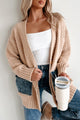 My Happy Season Oversized Denim Pocket Cardigan (Cream) - NanaMacs