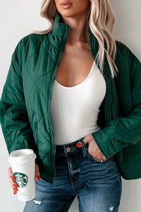 Autumn Memories Quilted Jacket (Varsity Green) - NanaMacs