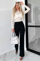 Sophisticated Concept Front Seam Dress Pant (Black) - NanaMacs