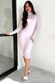 Loving Glances Mesh Midi Dress (Orchid)