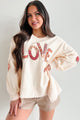 Those Are My Feelings Oversized Patchwork Top (Cream) - NanaMacs