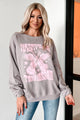 "Nashville Tennessee" Oversized Graphic Sweatshirt (Pebble Brown) - NanaMacs