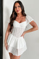 The Heart Knows Tiered Eyelet Mini Dress (White) - NanaMacs