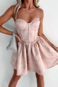 Deserving Looks Corset Mini Dress (Dusty Pink) - NanaMacs