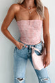 My Cowgirl Era Faux Leather Crop Top (Blush) - NanaMacs