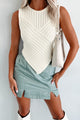 Urban Outing Pointed Hem Sweater Tank (Off White) - NanaMacs